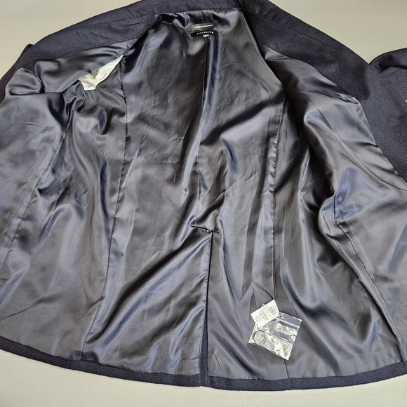 Talbots Jacket Blazer 8 Women's Navy Blue Wool Blend 2 Button - Picture 6 of 8